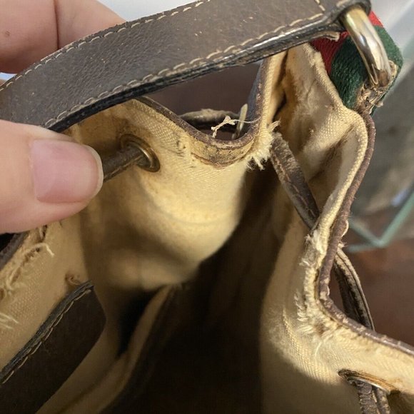 Gucci Bucket Bag, Brown, Authentic, - Picture 6 of 7